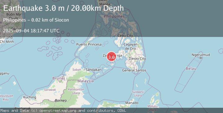 Map of MINDANAO, PHILIPPINES