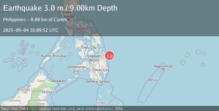Map of MINDANAO, PHILIPPINES