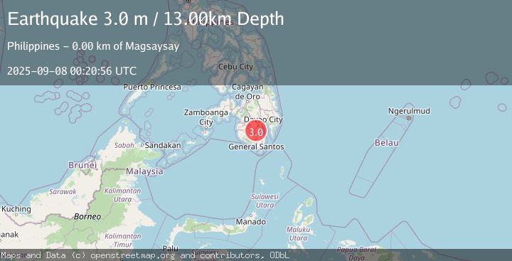 Map of MINDANAO, PHILIPPINES
