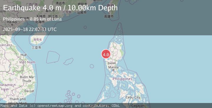 Map of LUZON, PHILIPPINES