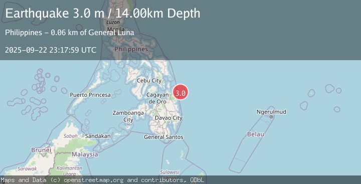 Map of MINDANAO, PHILIPPINES