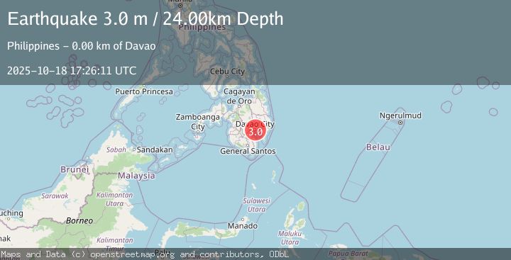 Map of MINDANAO, PHILIPPINES