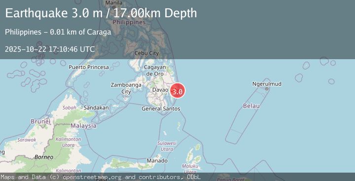 Map of MINDANAO, PHILIPPINES