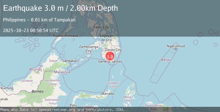 Map of MINDANAO, PHILIPPINES