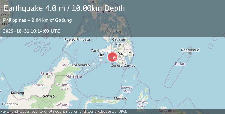 Map of MORO GULF, MINDANAO, PHILIPPINES