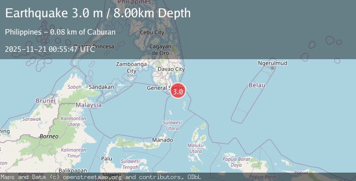 Map of MINDANAO, PHILIPPINES