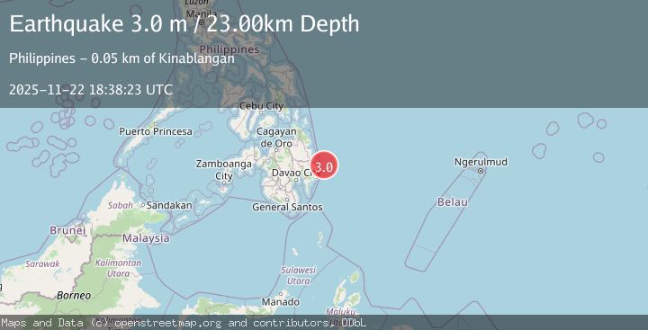Map of MINDANAO, PHILIPPINES