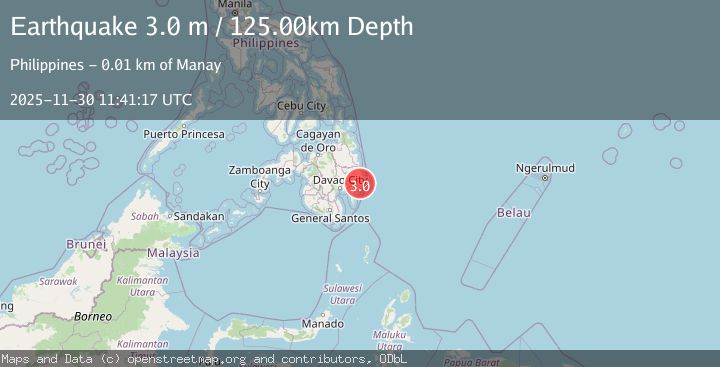 Map of MINDANAO, PHILIPPINES