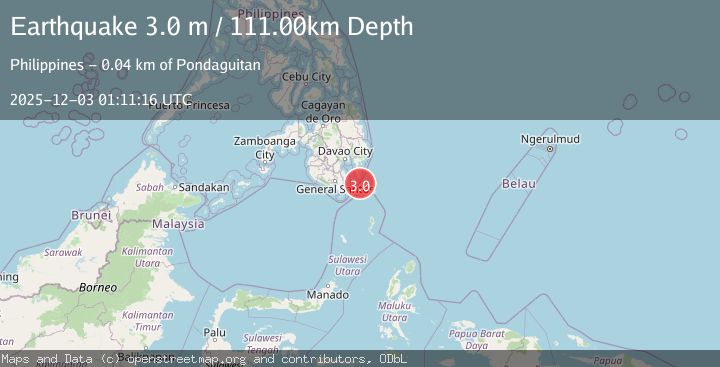 Map of MINDANAO, PHILIPPINES