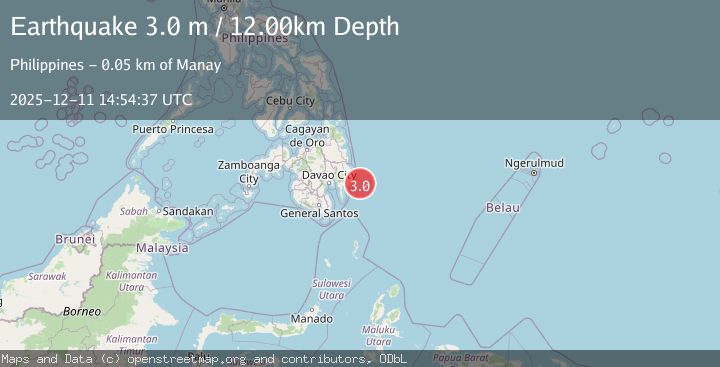 Map of MINDANAO, PHILIPPINES