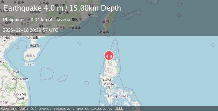 Map of LUZON, PHILIPPINES