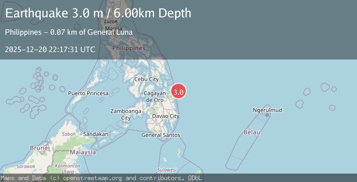 Map of MINDANAO, PHILIPPINES