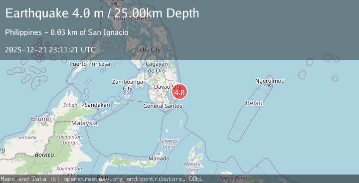 Map of MINDANAO, PHILIPPINES
