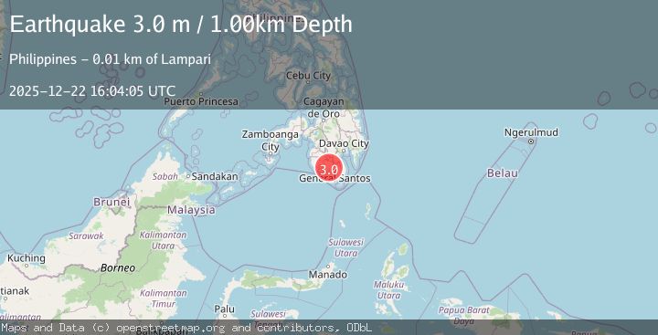 Map of MINDANAO, PHILIPPINES