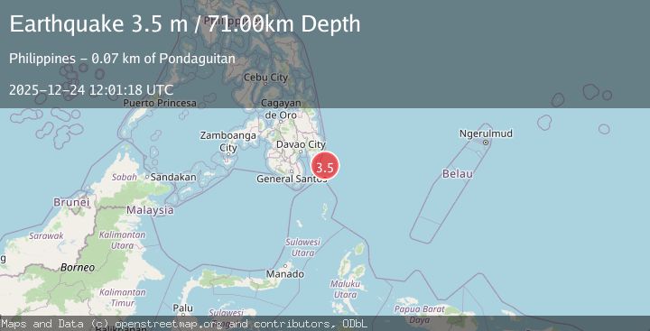 Map of MINDANAO, PHILIPPINES