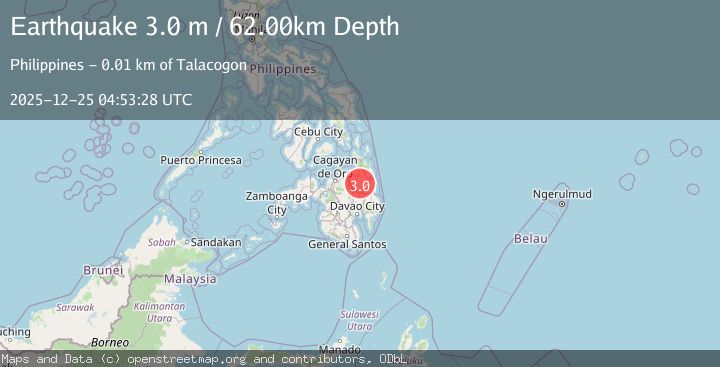 Map of MINDANAO, PHILIPPINES