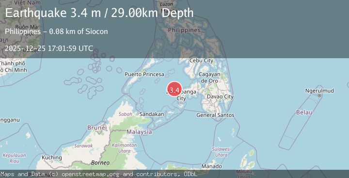 Map of MINDANAO, PHILIPPINES