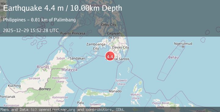 Map of MINDANAO, PHILIPPINES