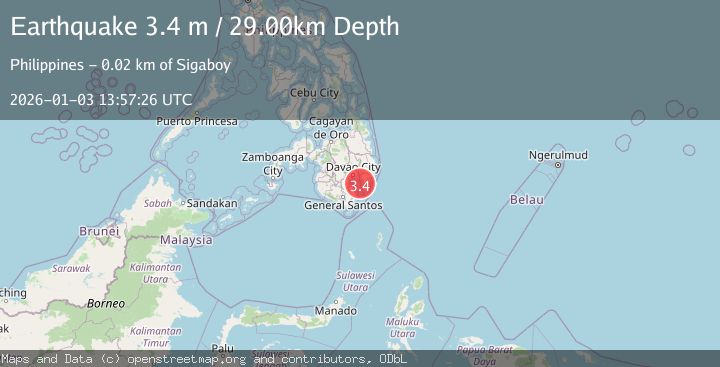 Map of MINDANAO, PHILIPPINES