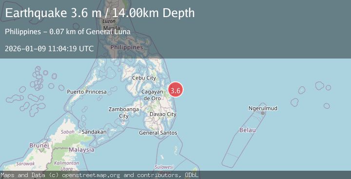 Map of MINDANAO, PHILIPPINES