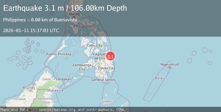 Map of MINDANAO, PHILIPPINES