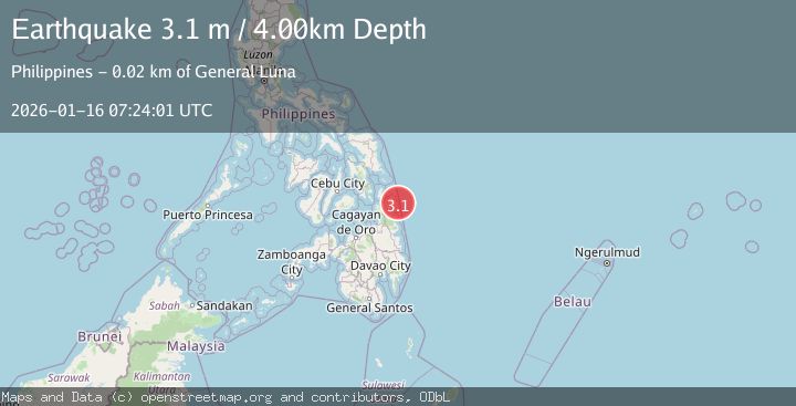 Map of MINDANAO, PHILIPPINES