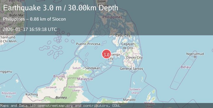 Map of MINDANAO, PHILIPPINES