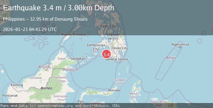 Map of MORO GULF, MINDANAO, PHILIPPINES
