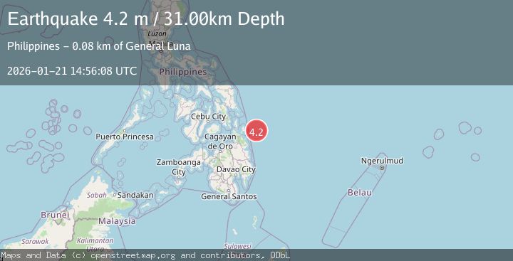 Map of MINDANAO, PHILIPPINES
