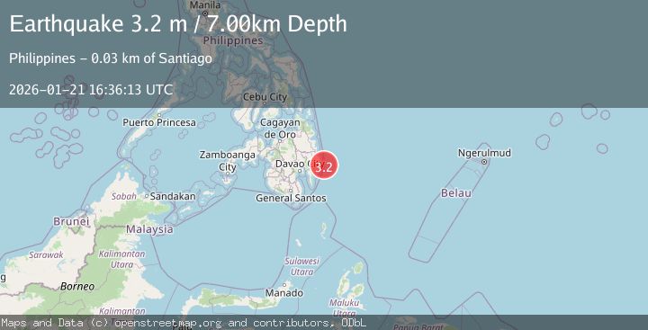 Map of MINDANAO, PHILIPPINES