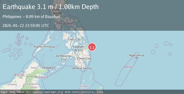 Map of MINDANAO, PHILIPPINES