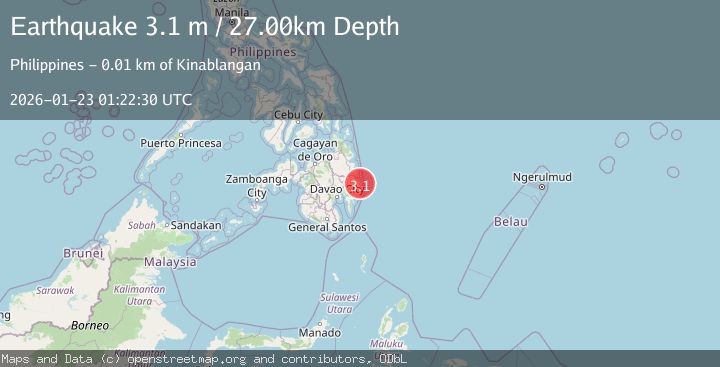 Map of MINDANAO, PHILIPPINES