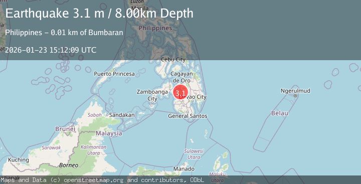 Map of MINDANAO, PHILIPPINES