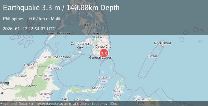 Map of MINDANAO, PHILIPPINES