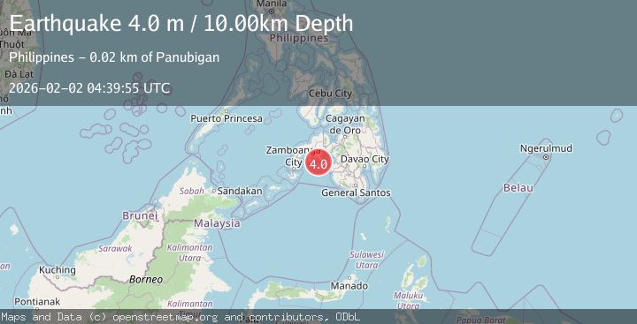 Map of MINDANAO, PHILIPPINES