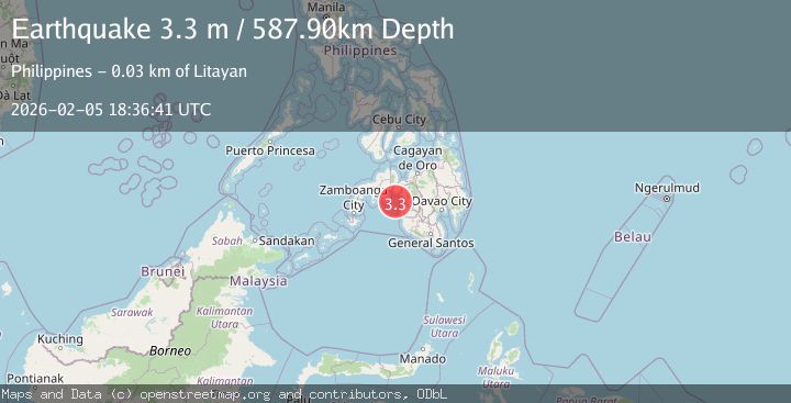 Map of MINDANAO, PHILIPPINES