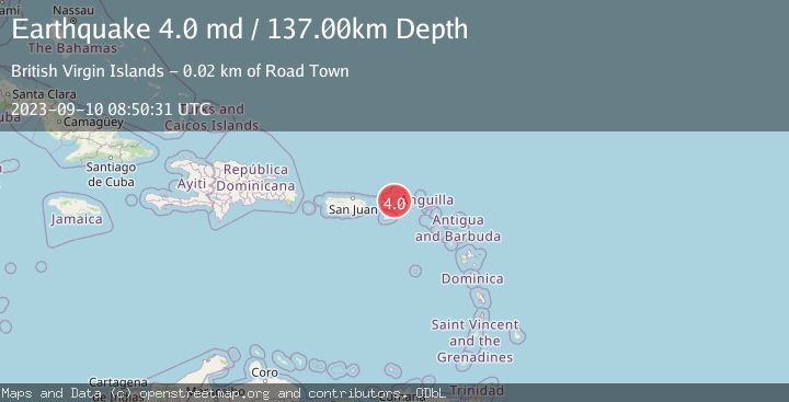 Map of VIRGIN ISLANDS REGION