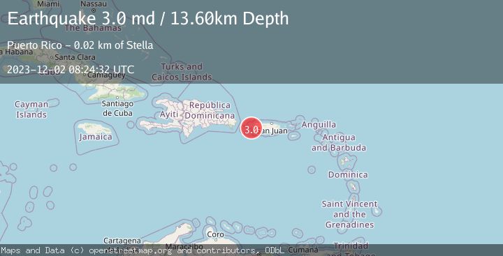 Map of MONA PASSAGE, PUERTO RICO