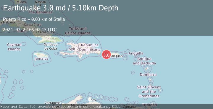 Map of MONA PASSAGE, PUERTO RICO
