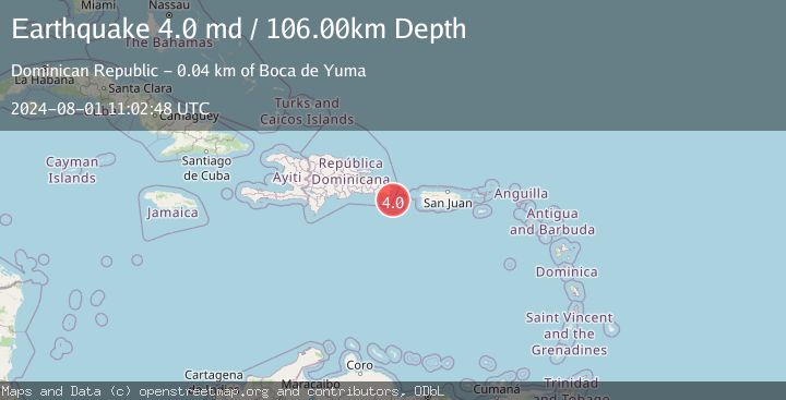 Map of MONA PASSAGE, DOMINICAN REPUBLIC