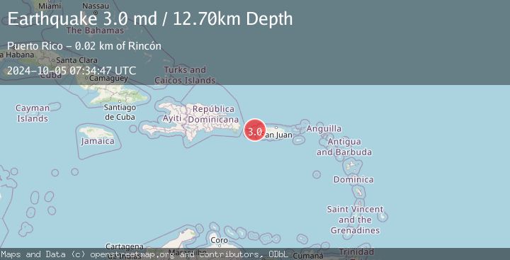 Map of MONA PASSAGE, PUERTO RICO