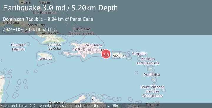 Map of MONA PASSAGE, DOMINICAN REPUBLIC