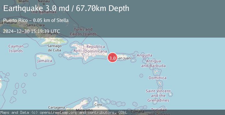 Map of MONA PASSAGE, PUERTO RICO