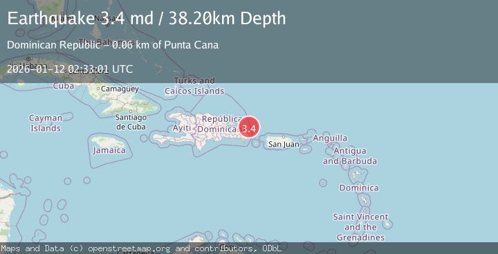 Map of DOMINICAN REPUBLIC REGION