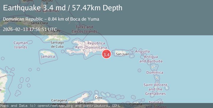 Map of DOMINICAN REPUBLIC REGION