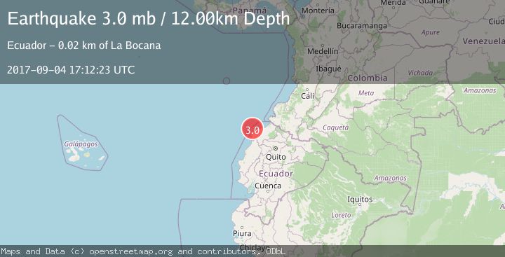 Map of NEAR COAST OF ECUADOR