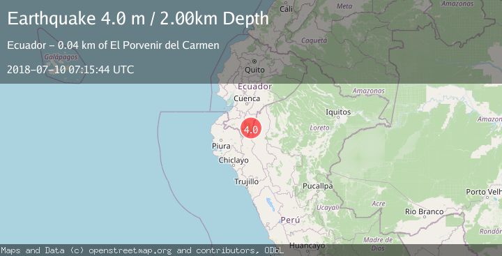 Map of PERU-ECUADOR BORDER REGION