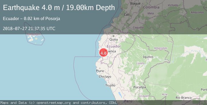 Map of NEAR COAST OF ECUADOR