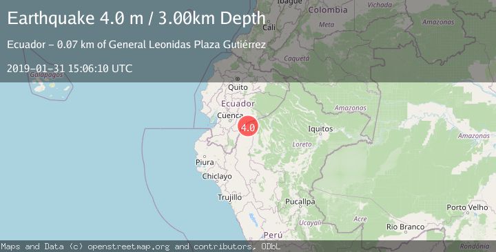 Map of PERU-ECUADOR BORDER REGION