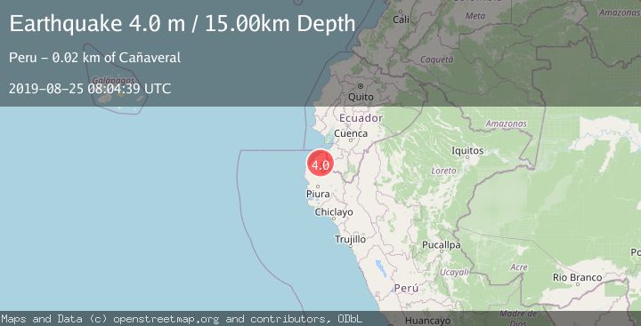 Map of PERU-ECUADOR BORDER REGION